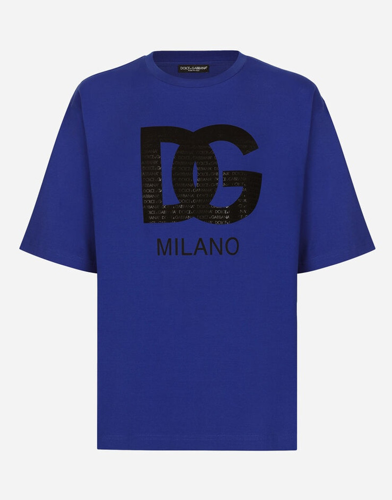 Cotton T-shirt with DG Milano print 1