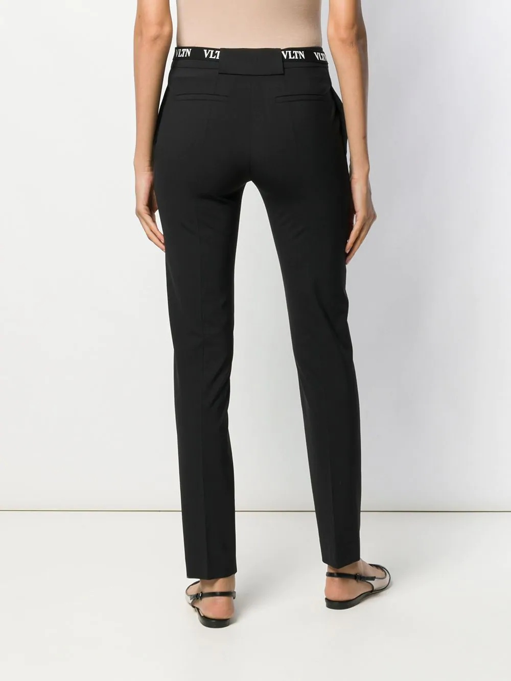 belted VLTN skinny trousers - 4