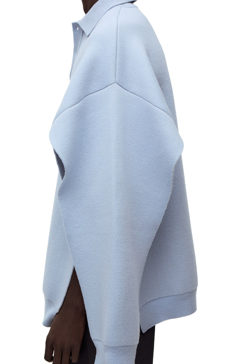 Open seam polo sweater in wool 5