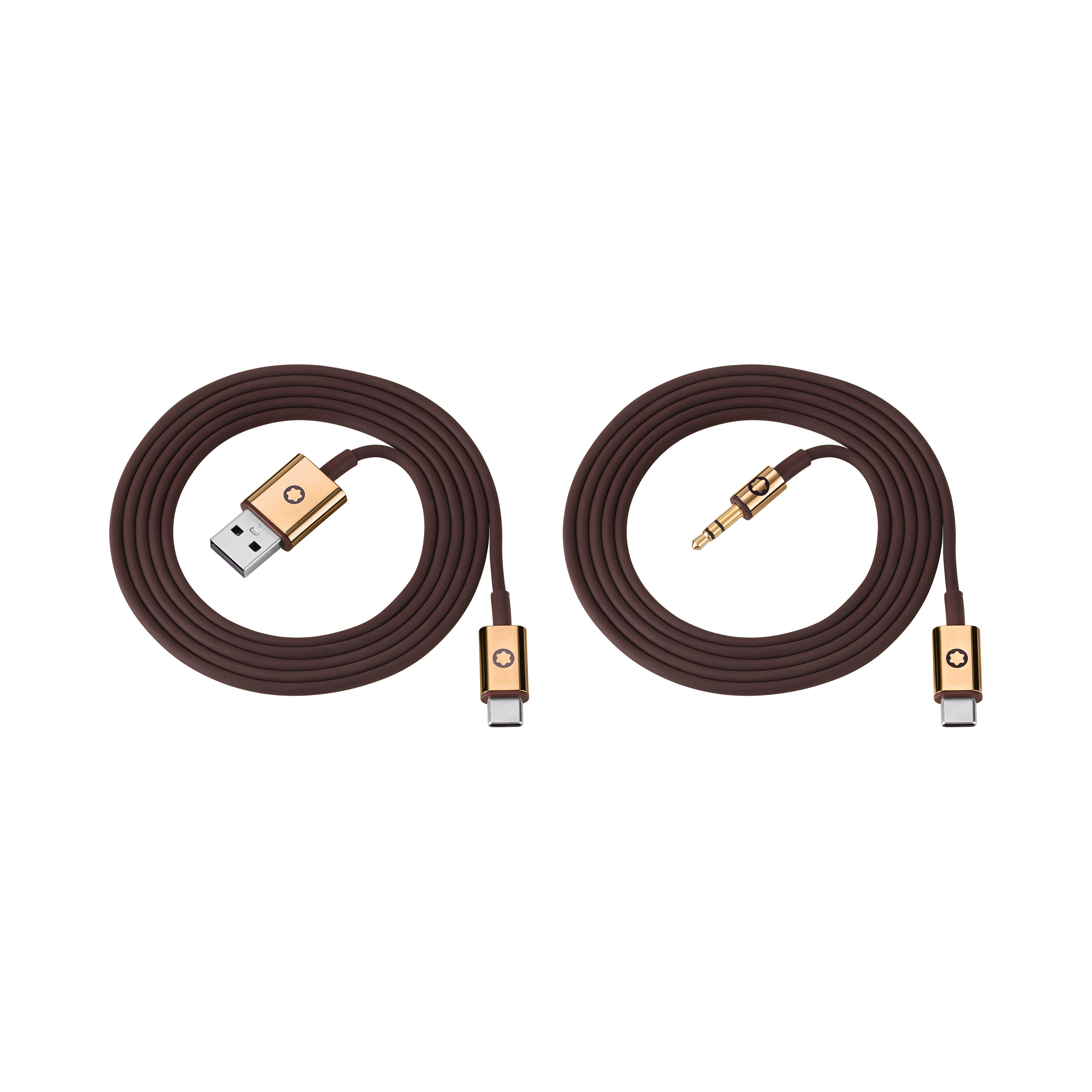 Brown Cable Set for Montblanc MB 01 Headphones - 3