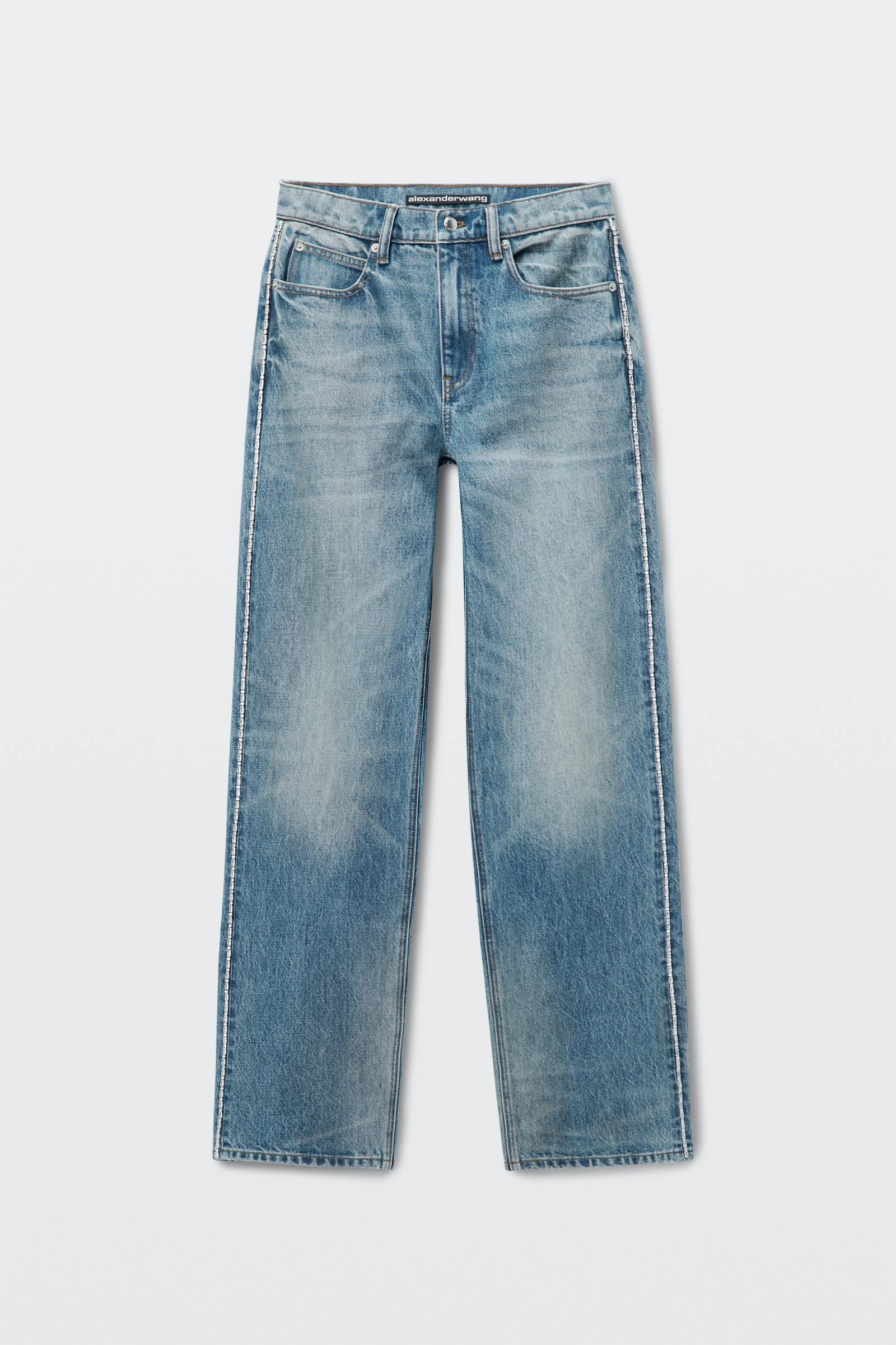embellished chain straight jean - 1