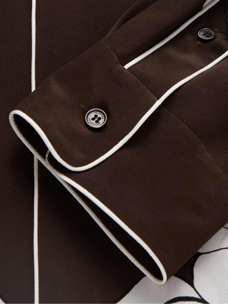 Camp-Collar Printed Silk Crepe de Chine Shirt 3