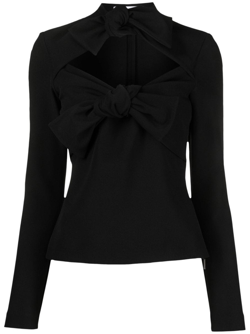 bow-detail long-sleeve top 1