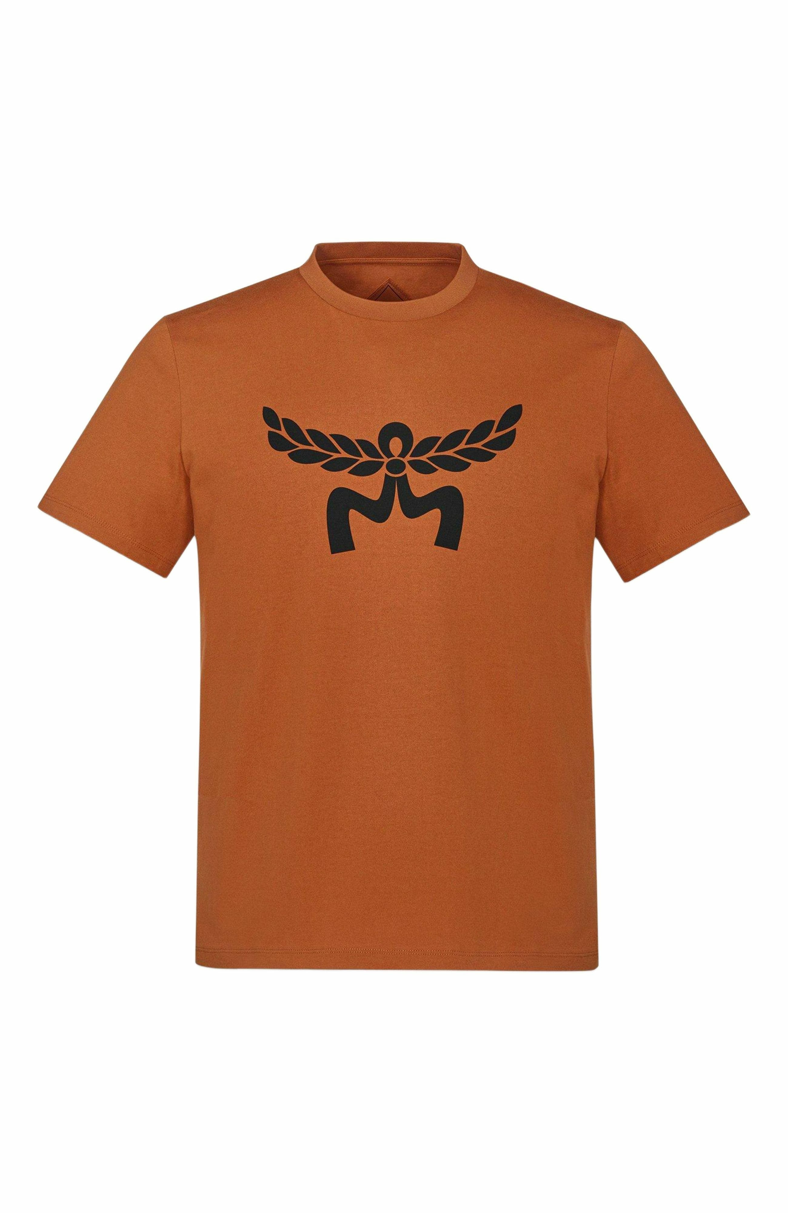MCM Laurel Logo Print T-Shirt in Organic Cotton in Cognac at Nordstrom - 2