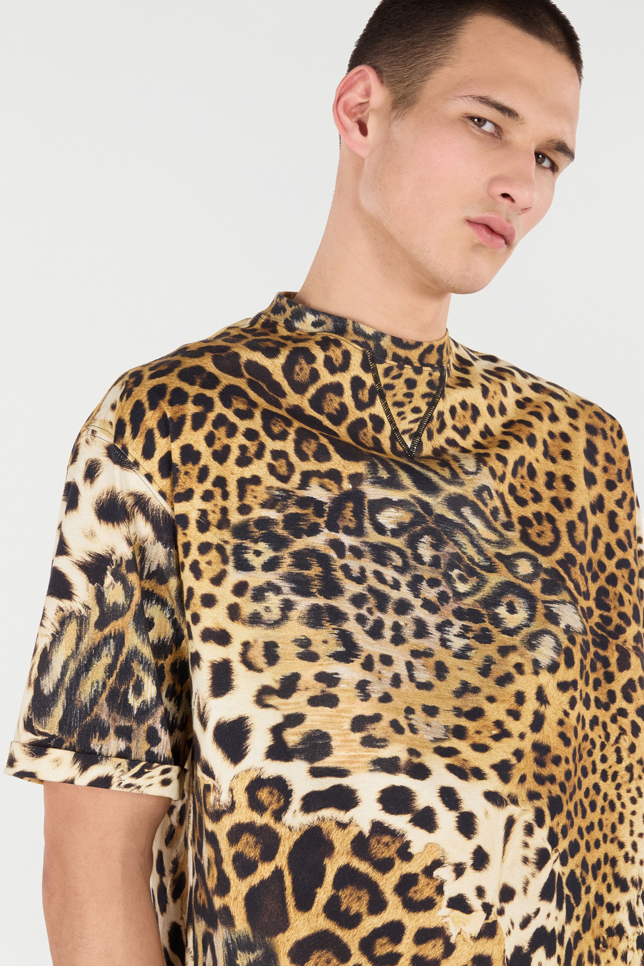 Cotton T-Shirt with Animal Print - 7