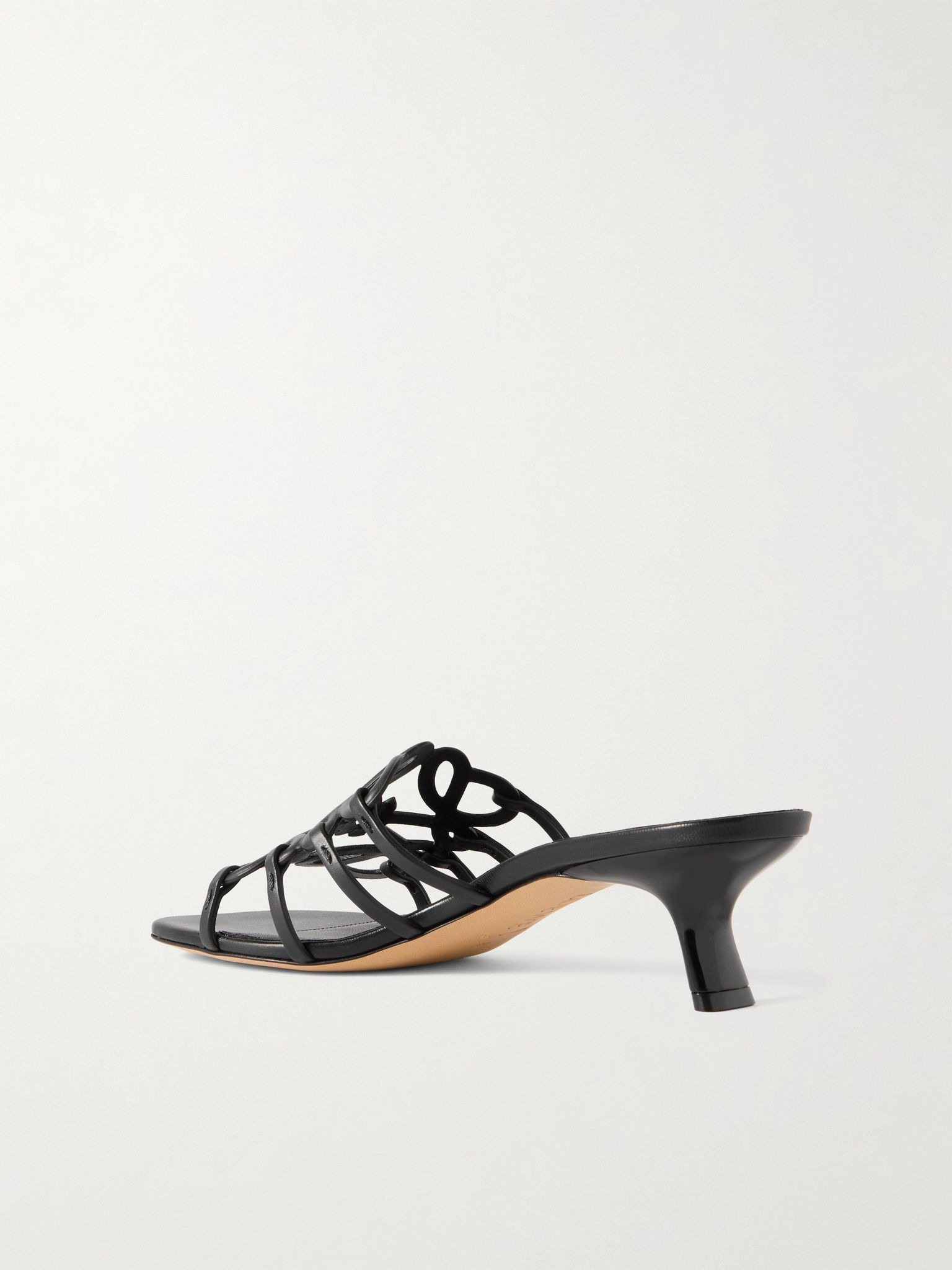 + Paula's Ibiza Petal Anagram leather sandals Black - 3