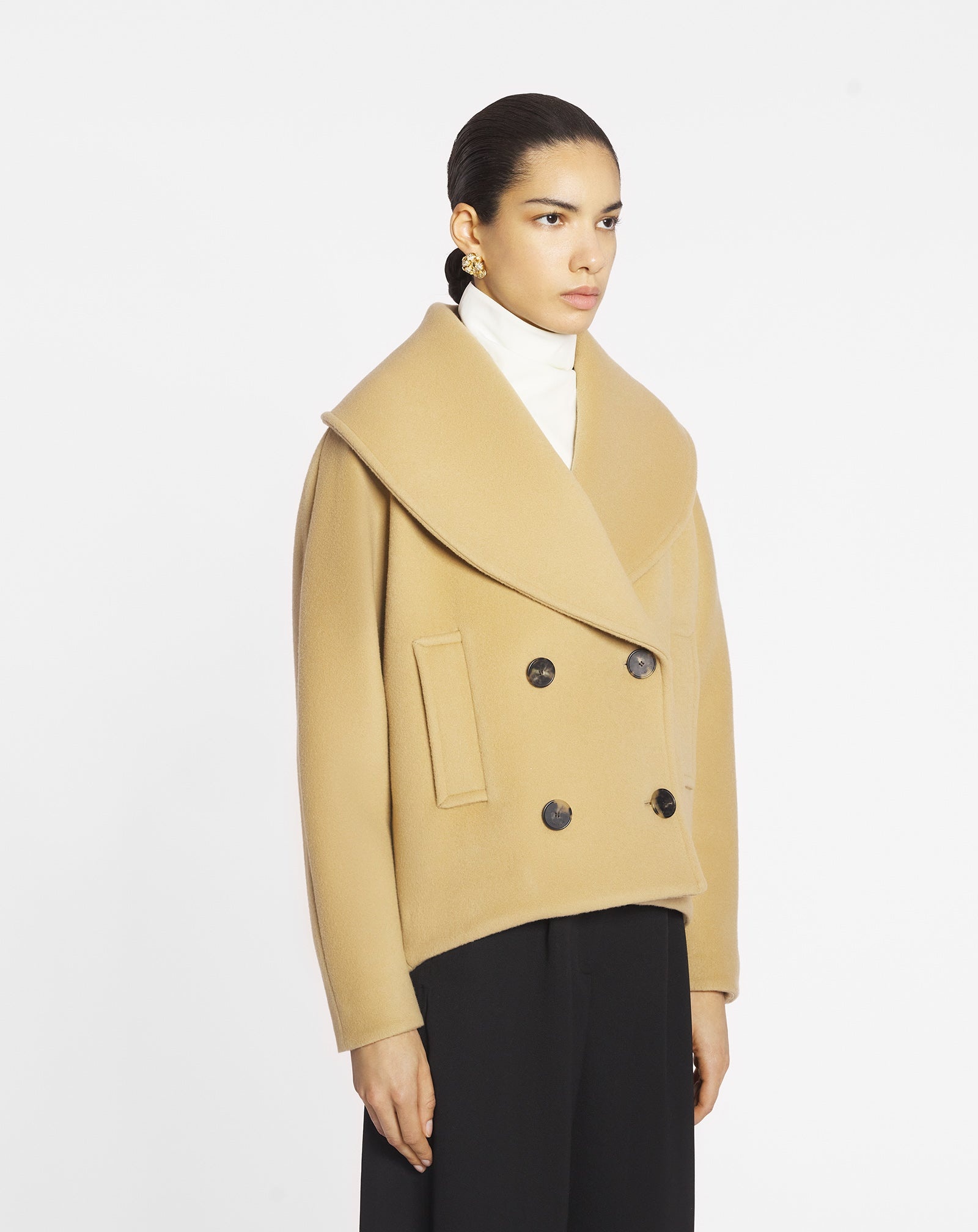 COCOON PEA COAT - 3