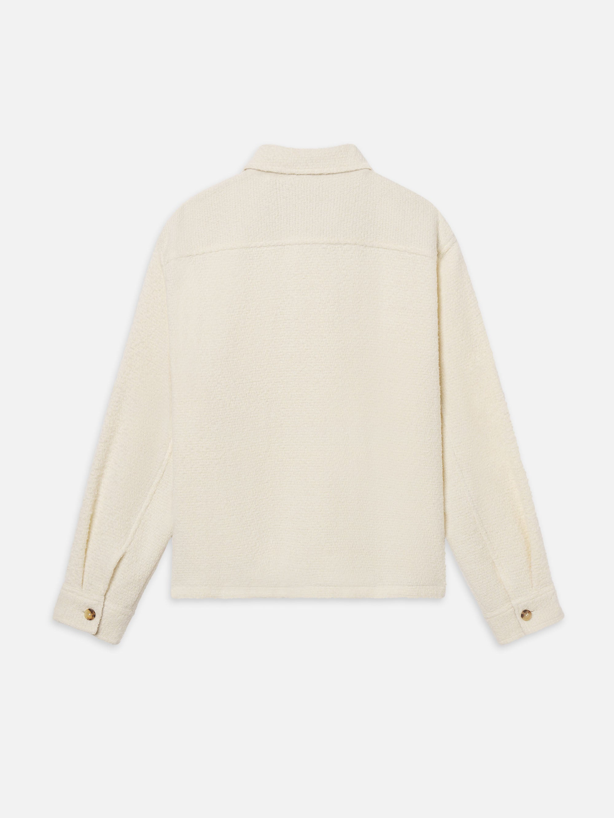 Tweed Overshirt in Warm White - 3