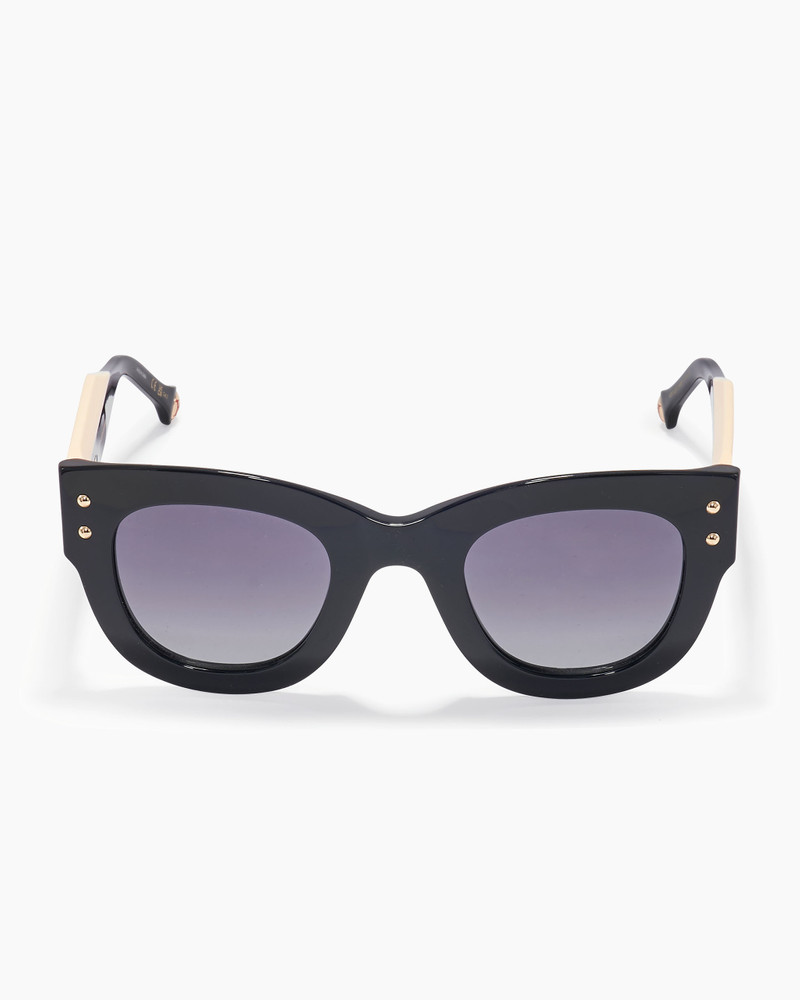 Round Frame Sunglasses With Contrast Temples 1