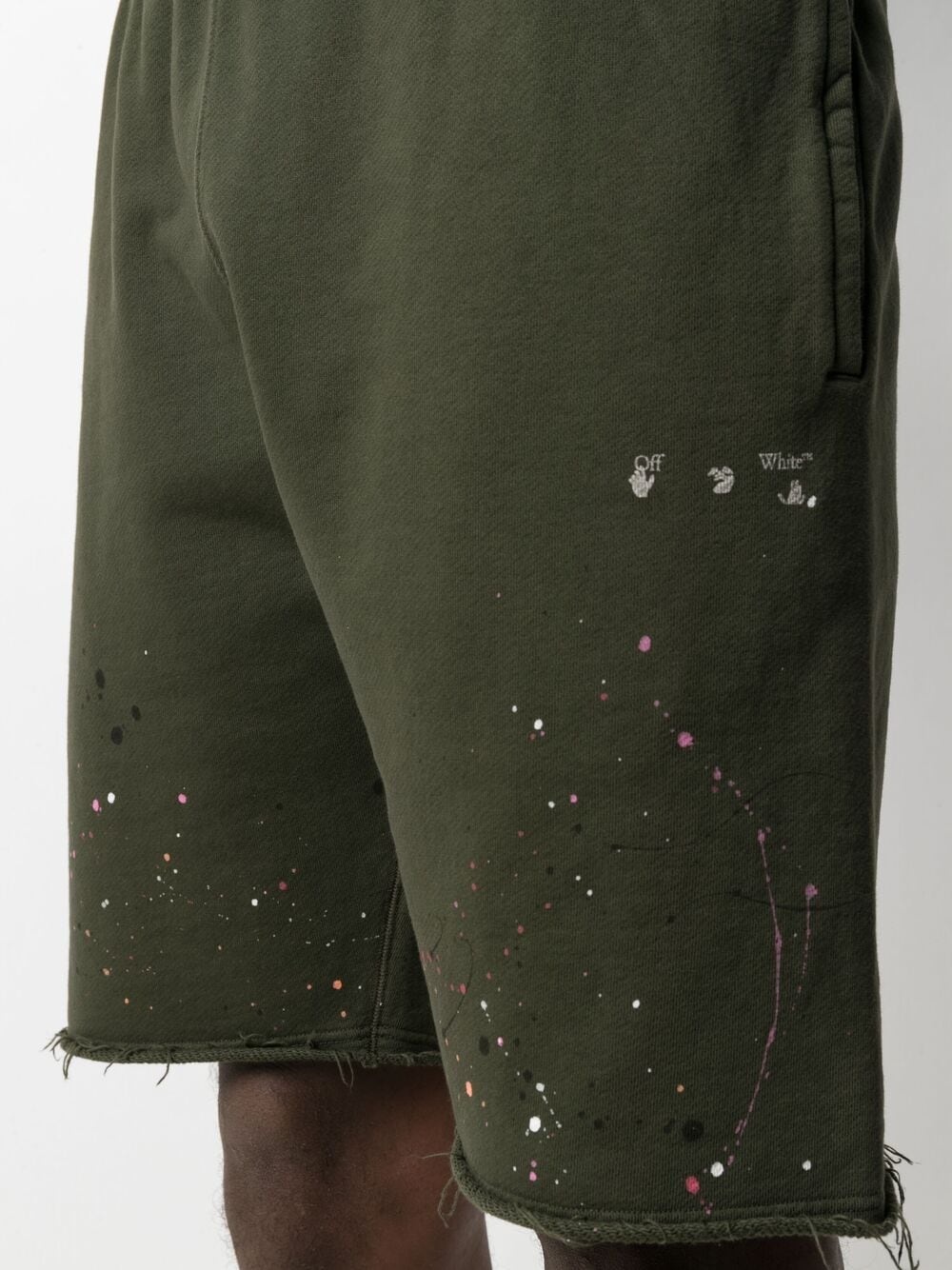 Vintage paint splatter sweat shorts - 5