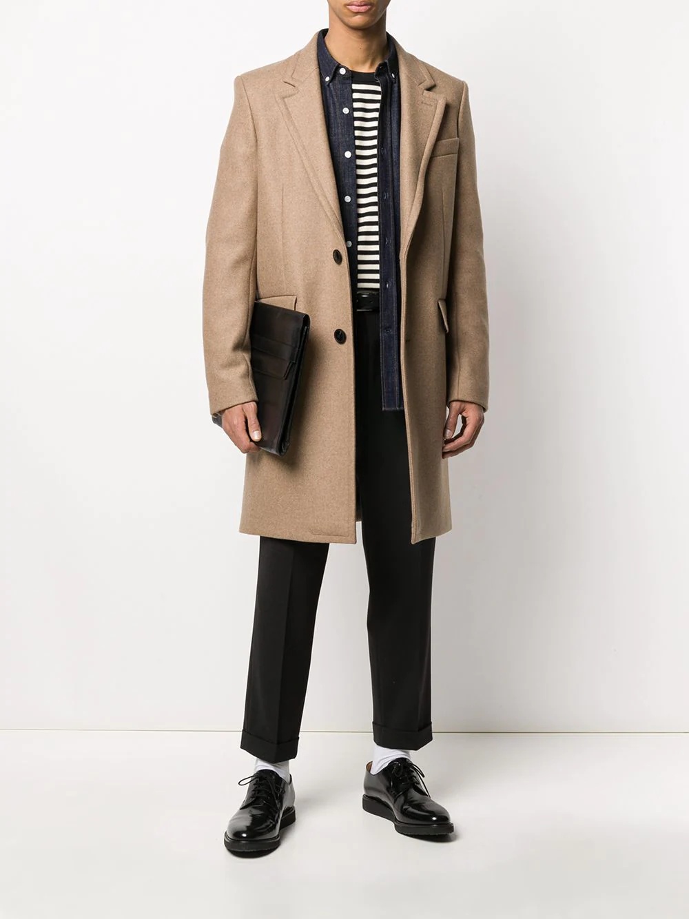 wool-blend coat - 2