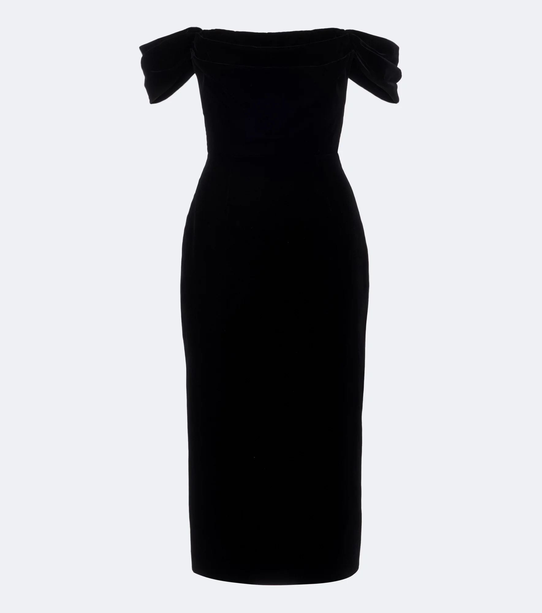 Off-shoulder midi dress - 1