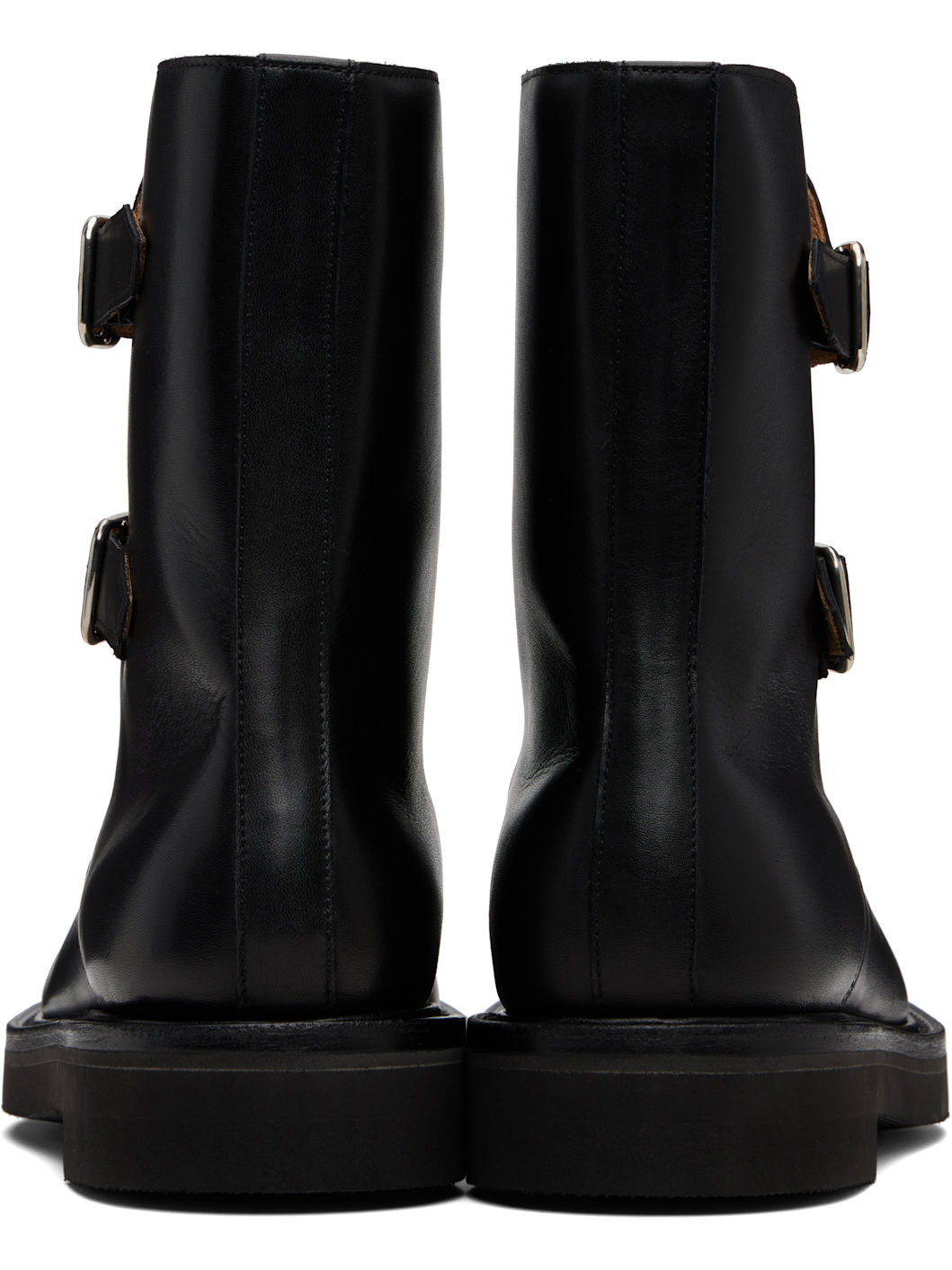 Black Leather Work Boots - 2