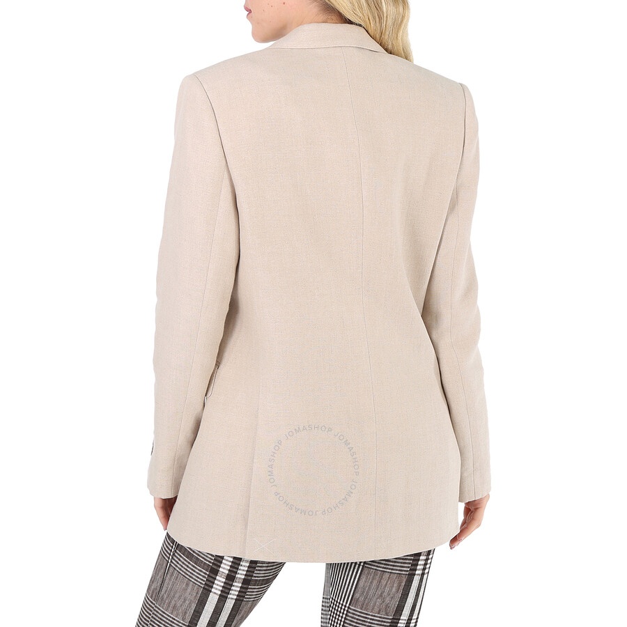 Burberry Ladies Loulou Oatmeal Single-Breasted Tailored Jacket - 5