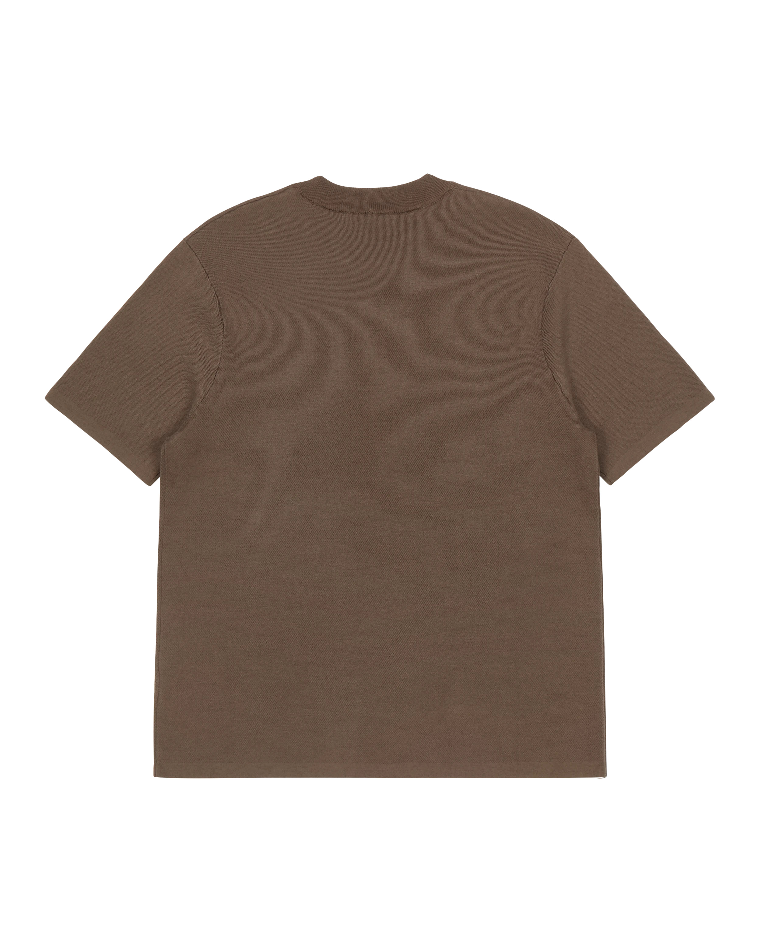 SLIM KNIT TEE LIGHT BROWN - 7