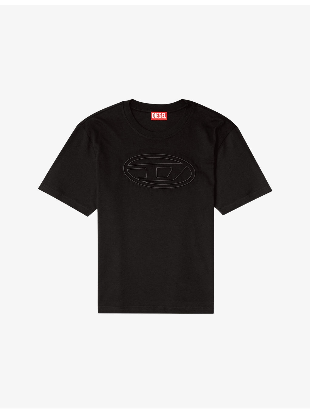 T-Adjust-Bigoval Brand-Embossed Cotton-Jersey T-Shirt - 1