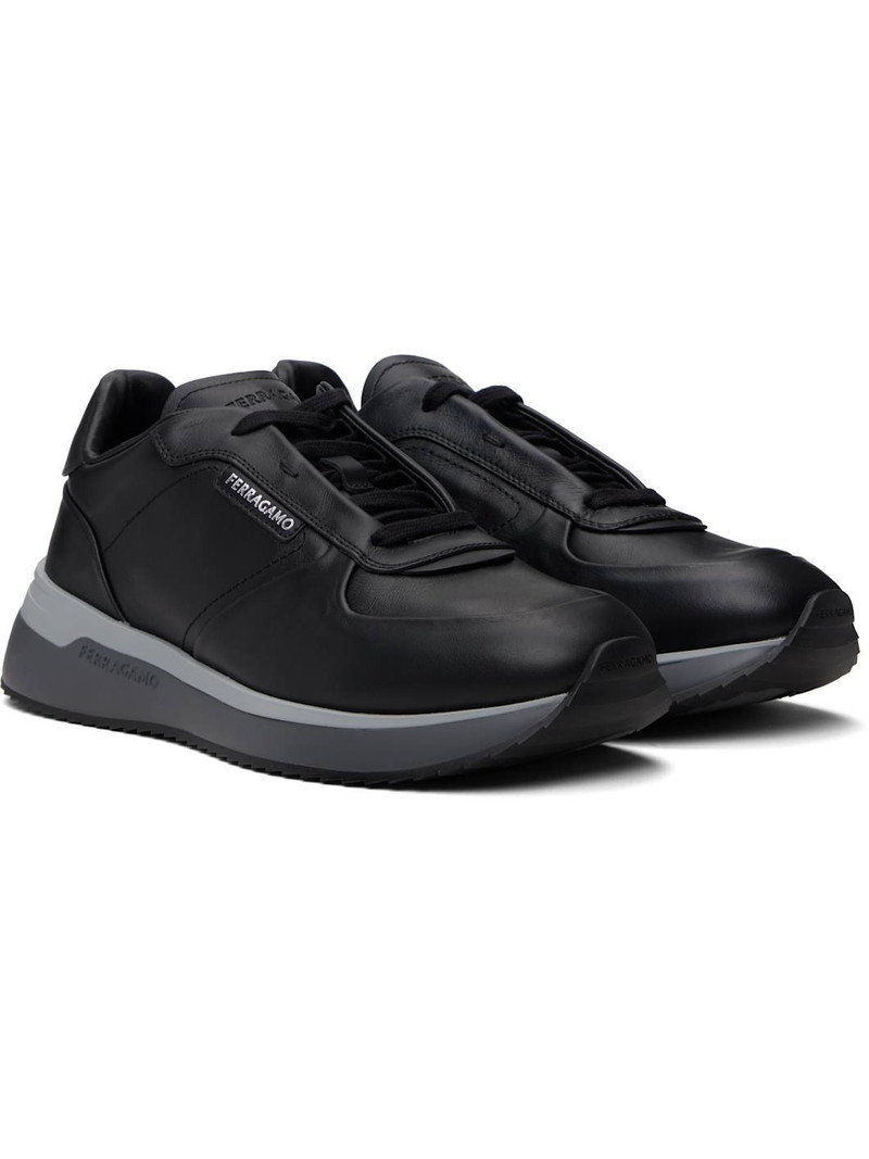 Black & Gray Low Cut Sneakers 4