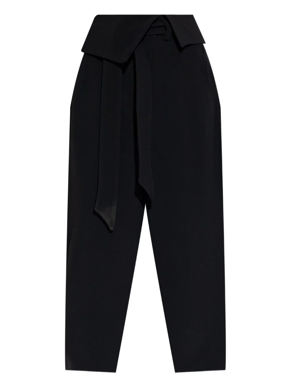 wrap-effect belted trousers - 1