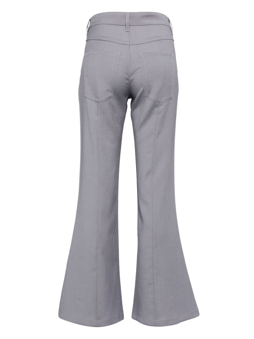 mid-rise flared wool pants - 2