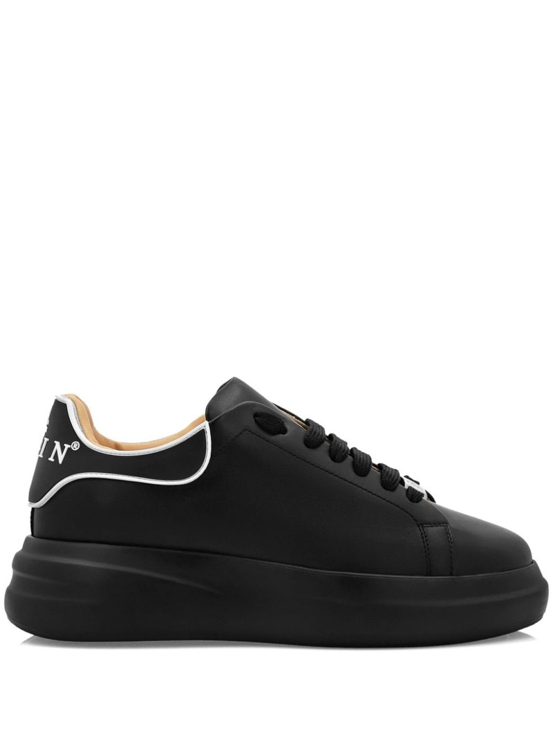 lace-up leather sneakers 1