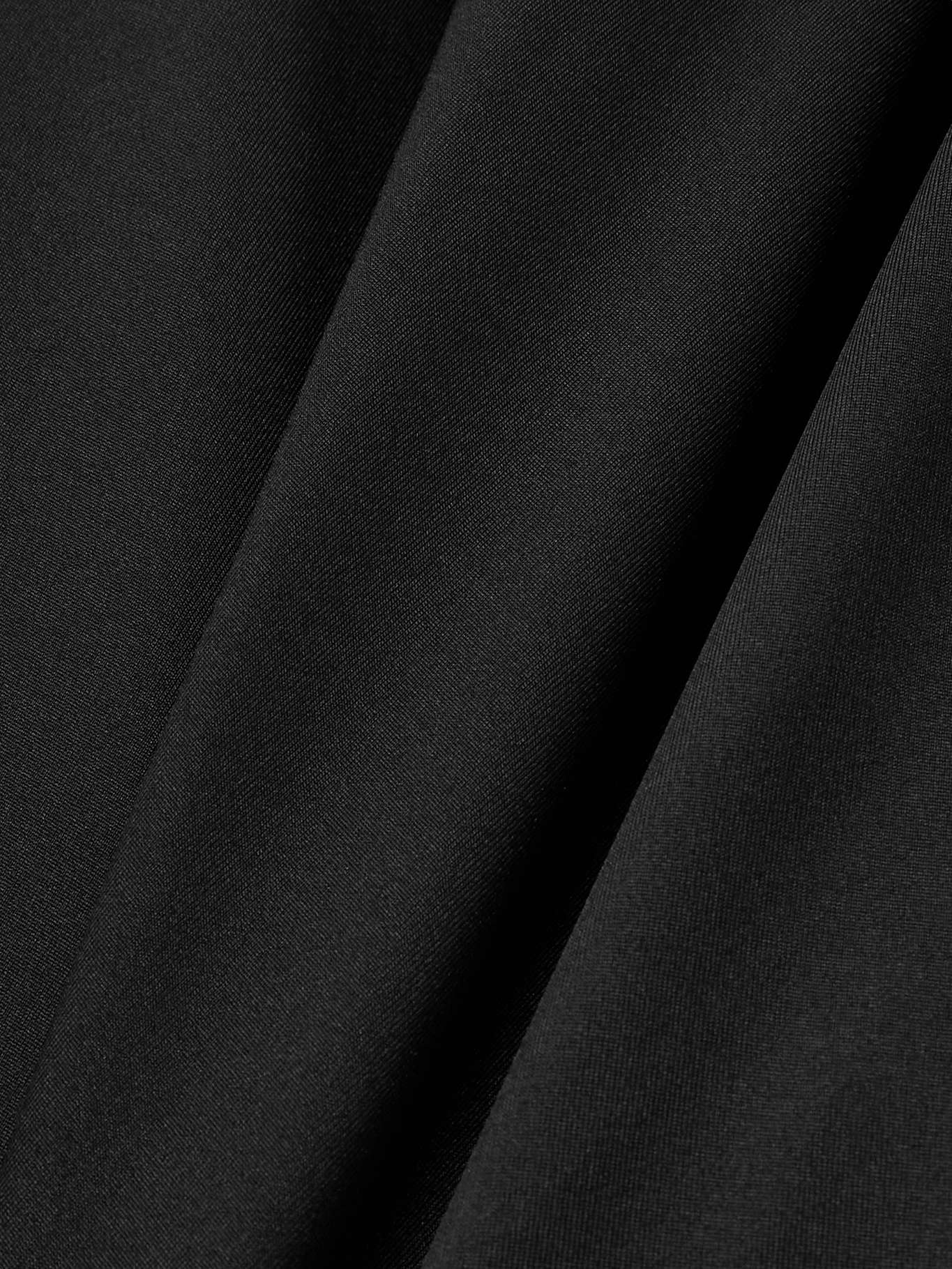 Asymmetric draped crepe midi dress Black - 4
