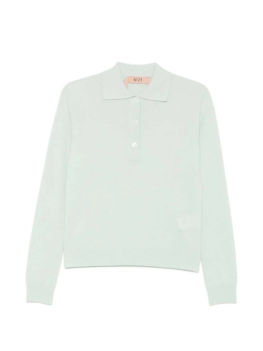 logo-embroidered polo top - 1