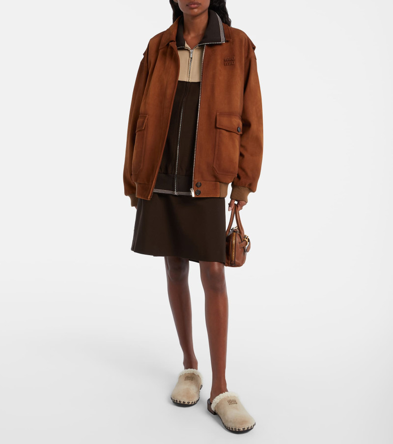 Miu Miu Shearling-trimmed suede clogs outlook