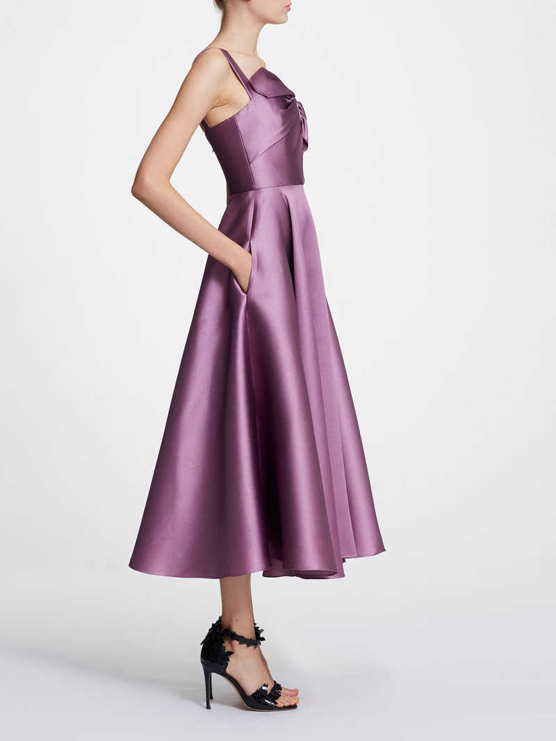 SLEEVELESS MIKADO TEA-LENGTH MIDI GOWN 3
