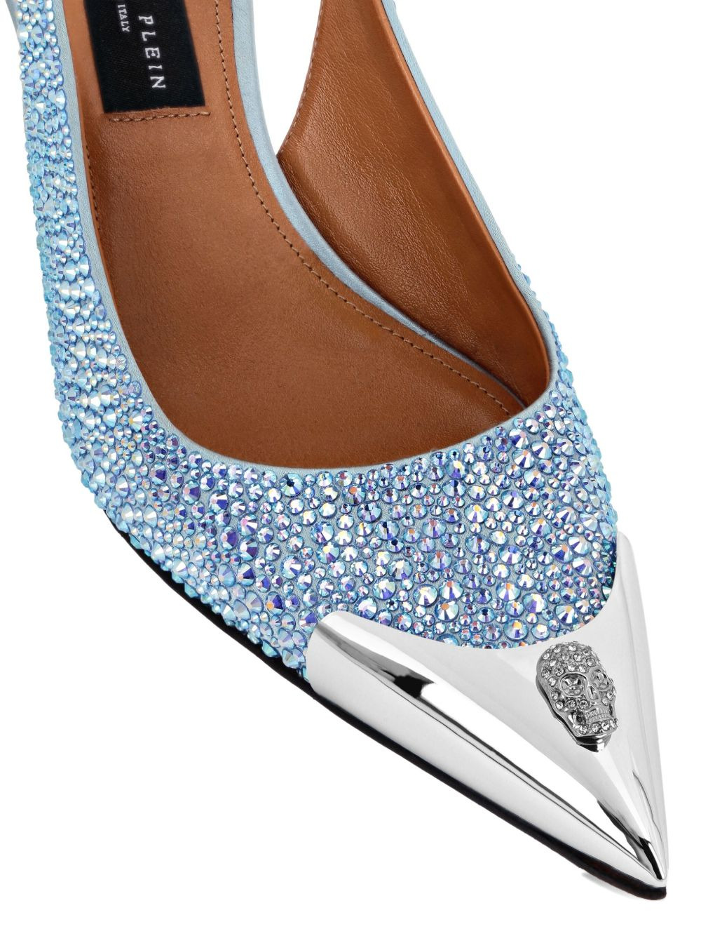 55mm crystal-embellished slingback pumps - 3