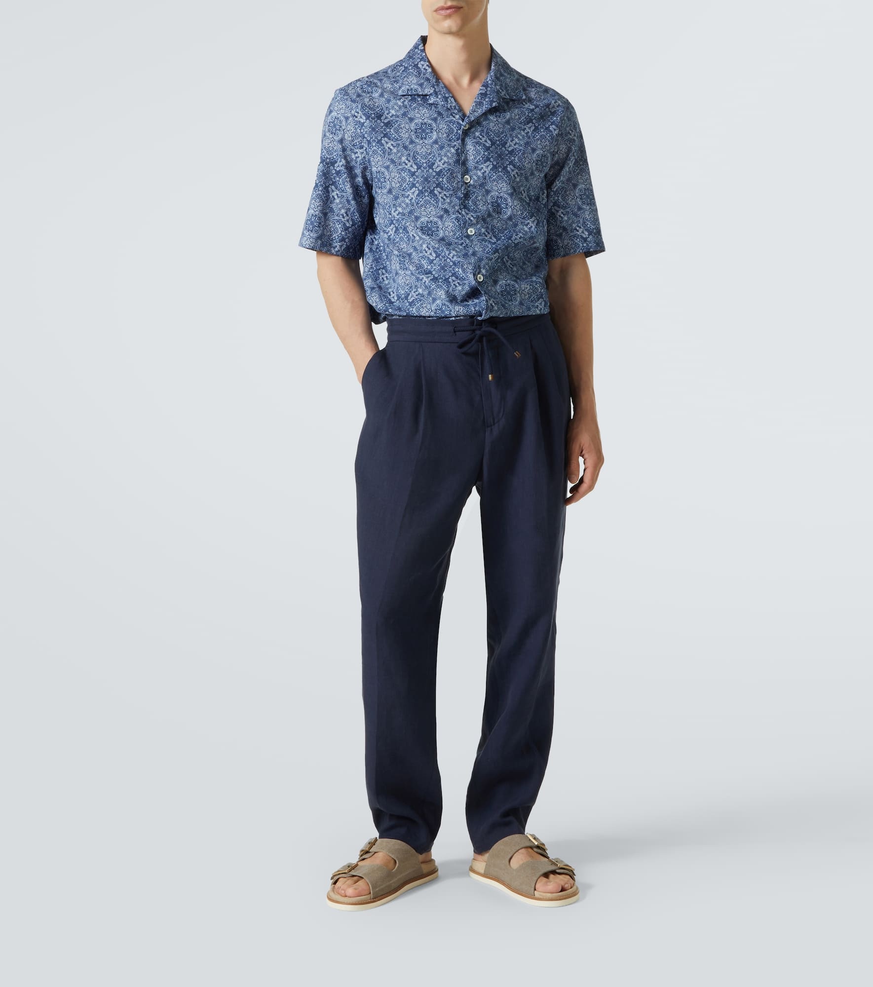 Linen straight pants - 2