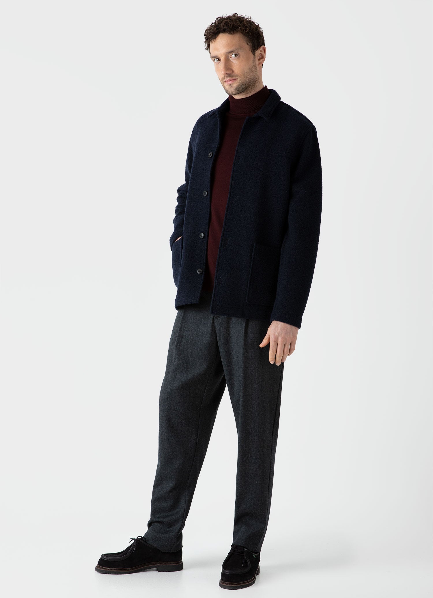 Pleated Wool Flannel Trouser - 2