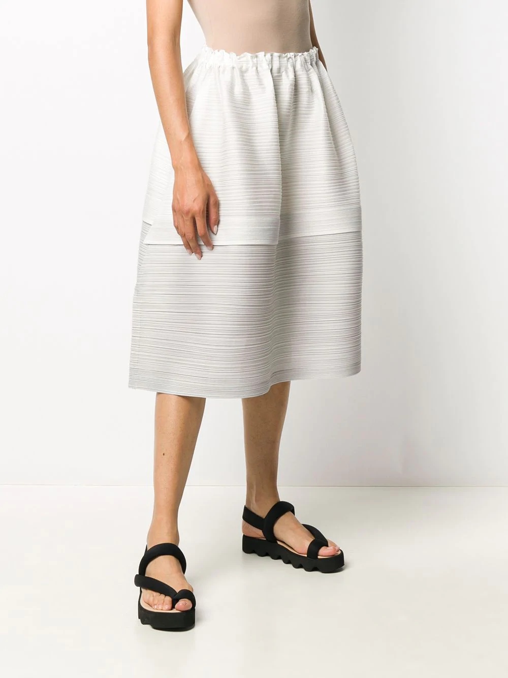 plisse flared skirt - 3