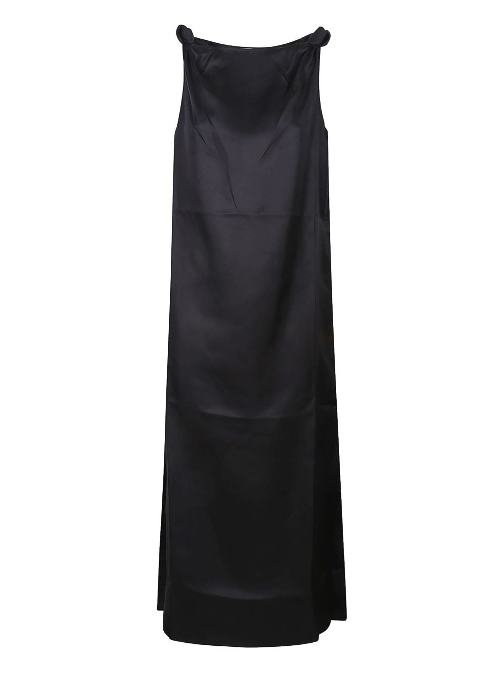 knot-detail silk dress - 1