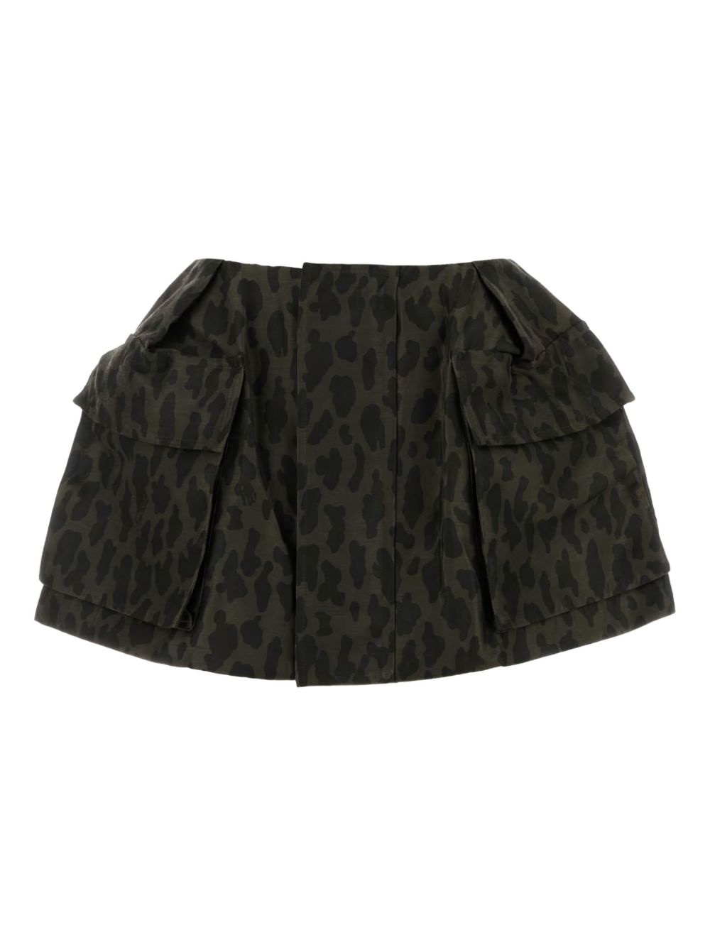 animal-print mini skirt - 1