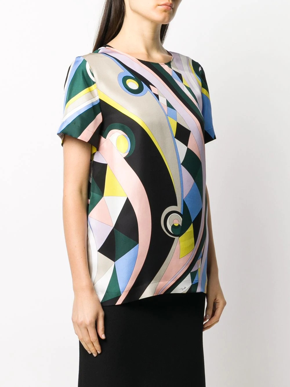 Occhi print silk top - 3