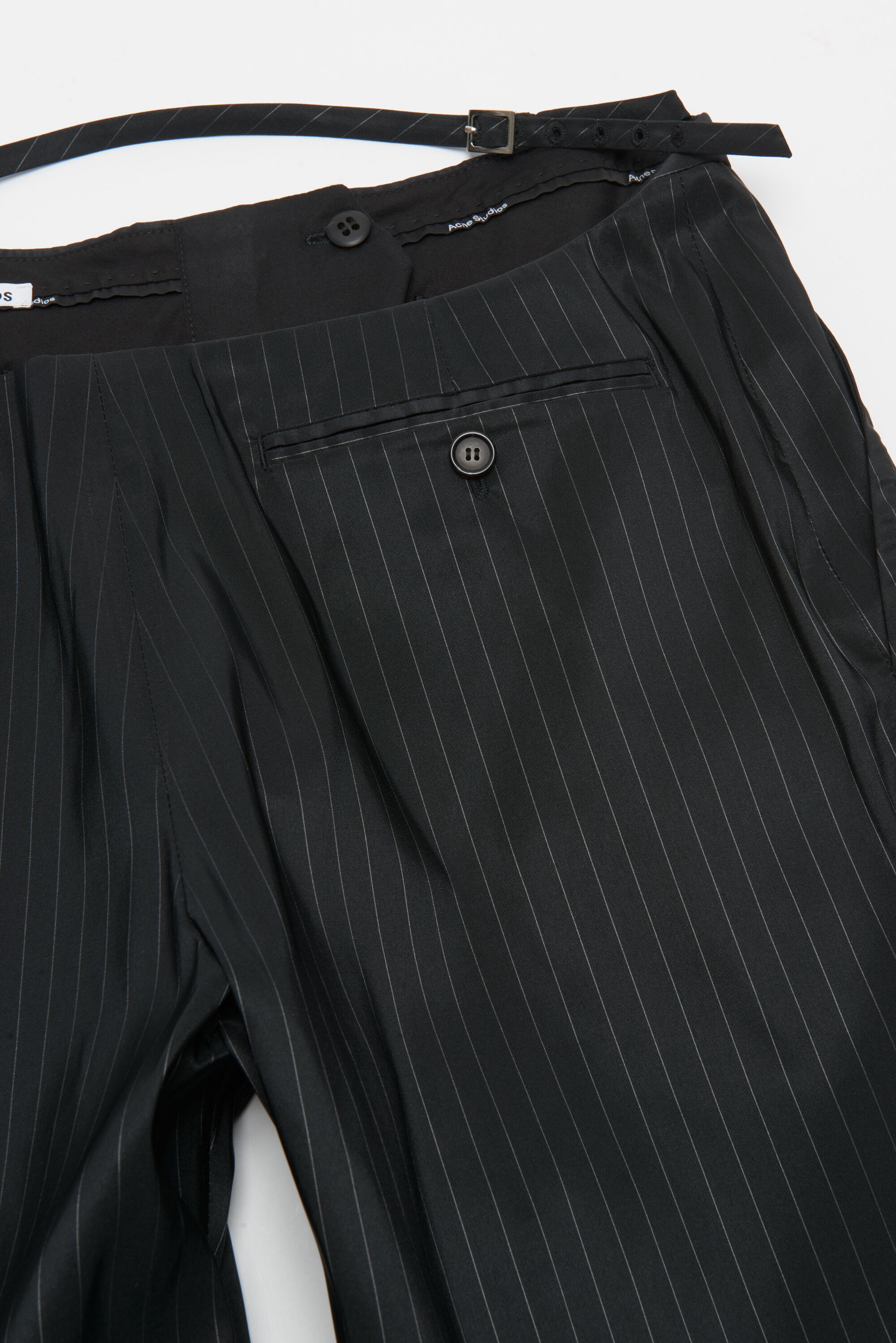 Pinstripe tailored trousers - Black - 6