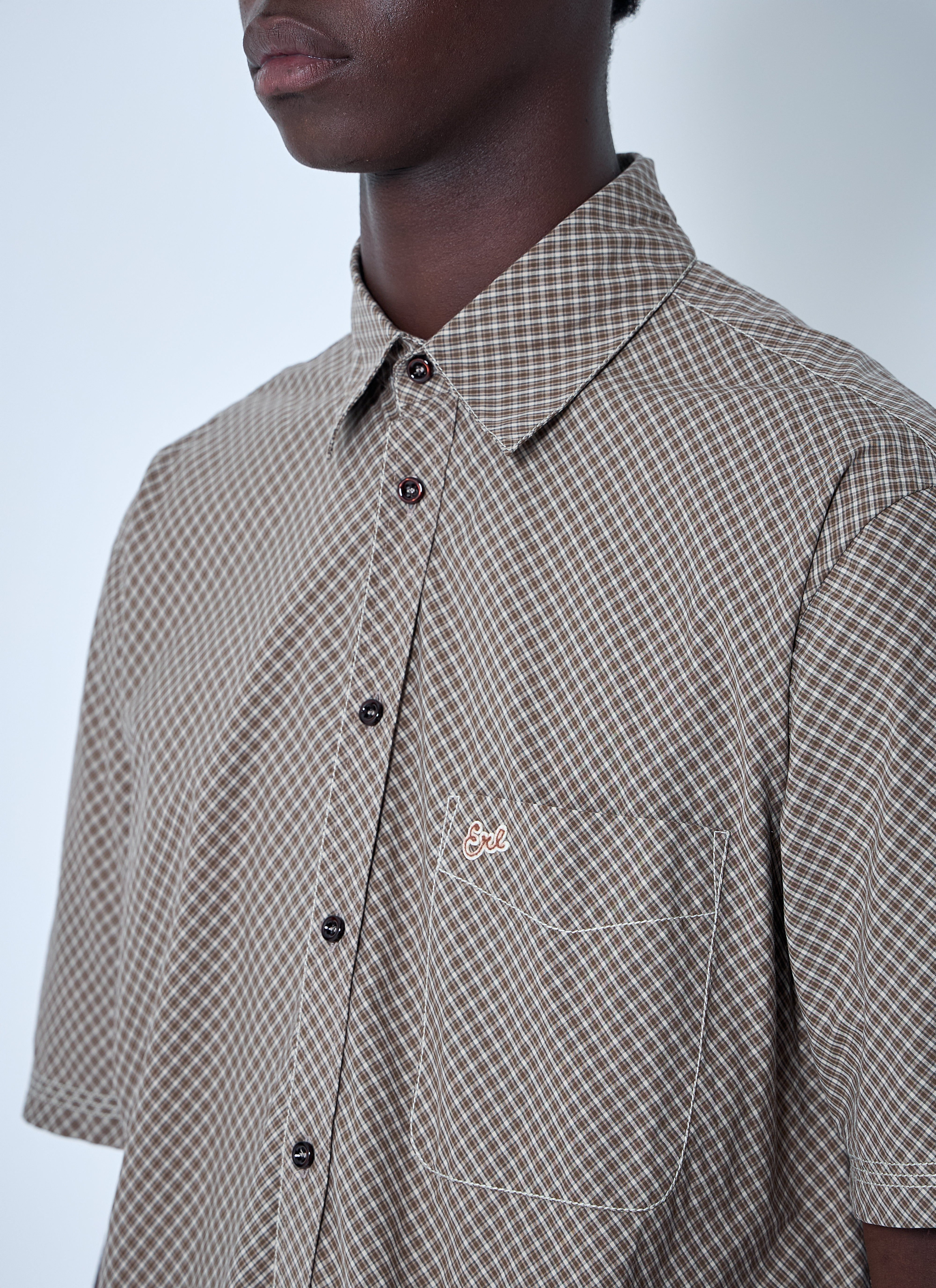 Woven Plaid Shirt - 5