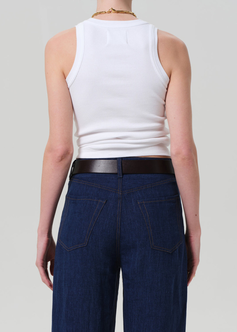Isabel Rib Tank In White 3