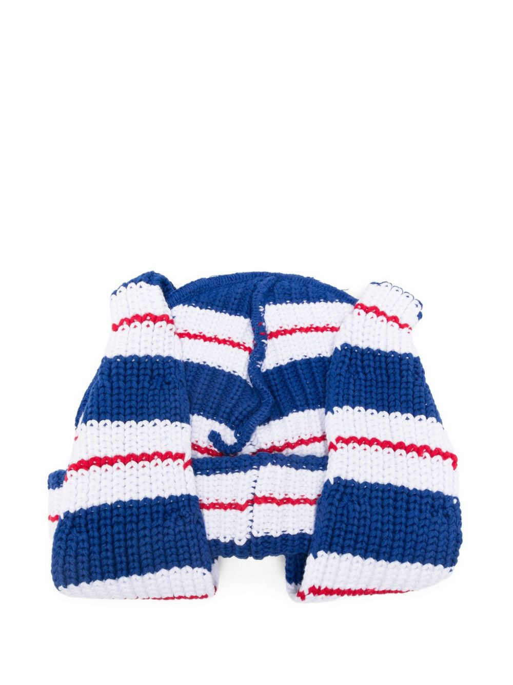 pop up-ear striped beanie - 2