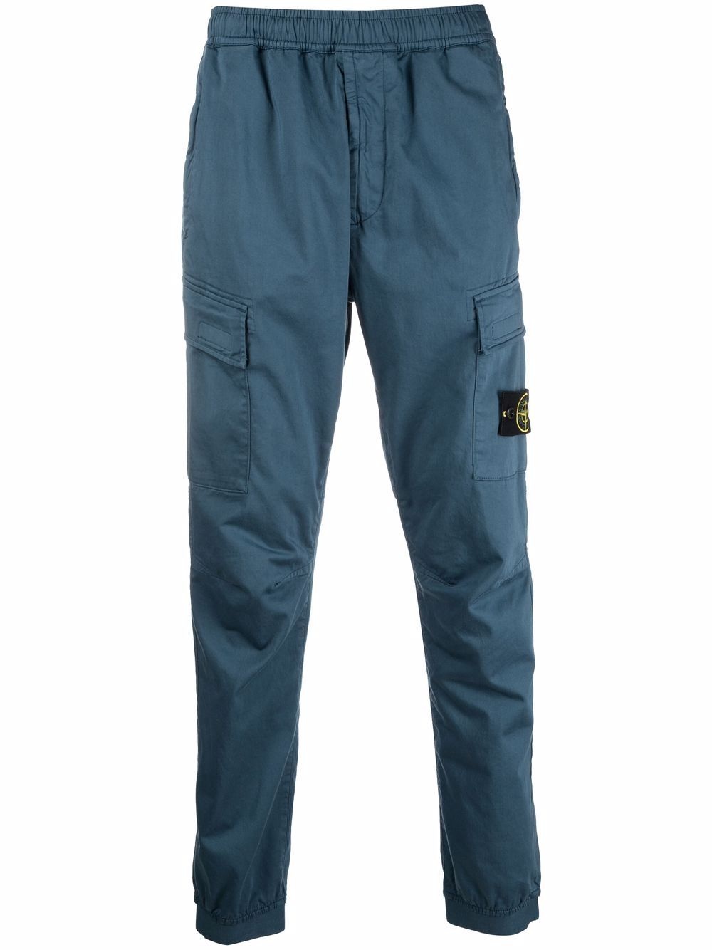 logo-patch cargo trousers - 1