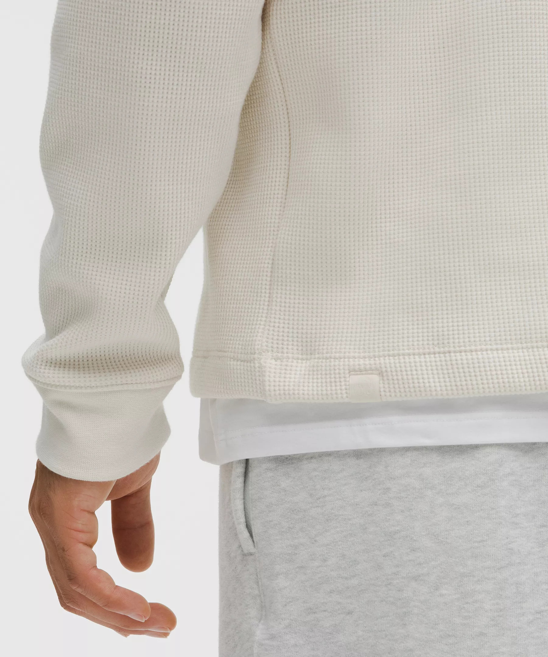 Cotton-Blend Waffle Knit Long-Sleeve Henley - 5
