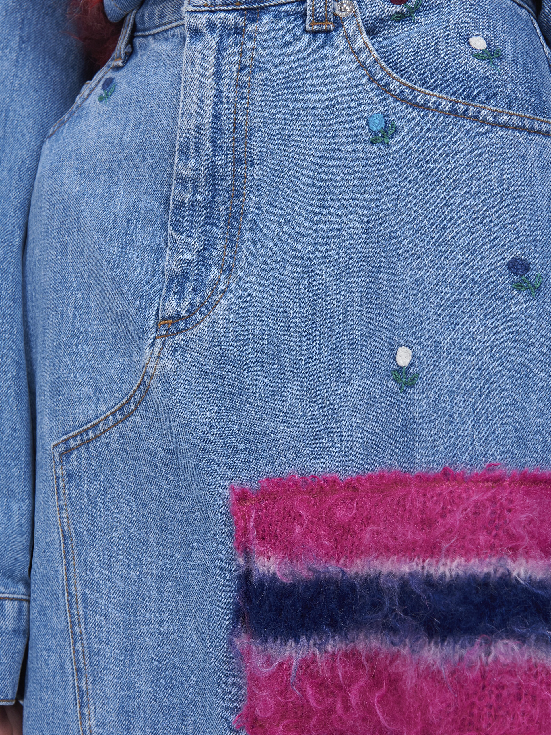 MOHAIR AND DENIM SKIRT - 4