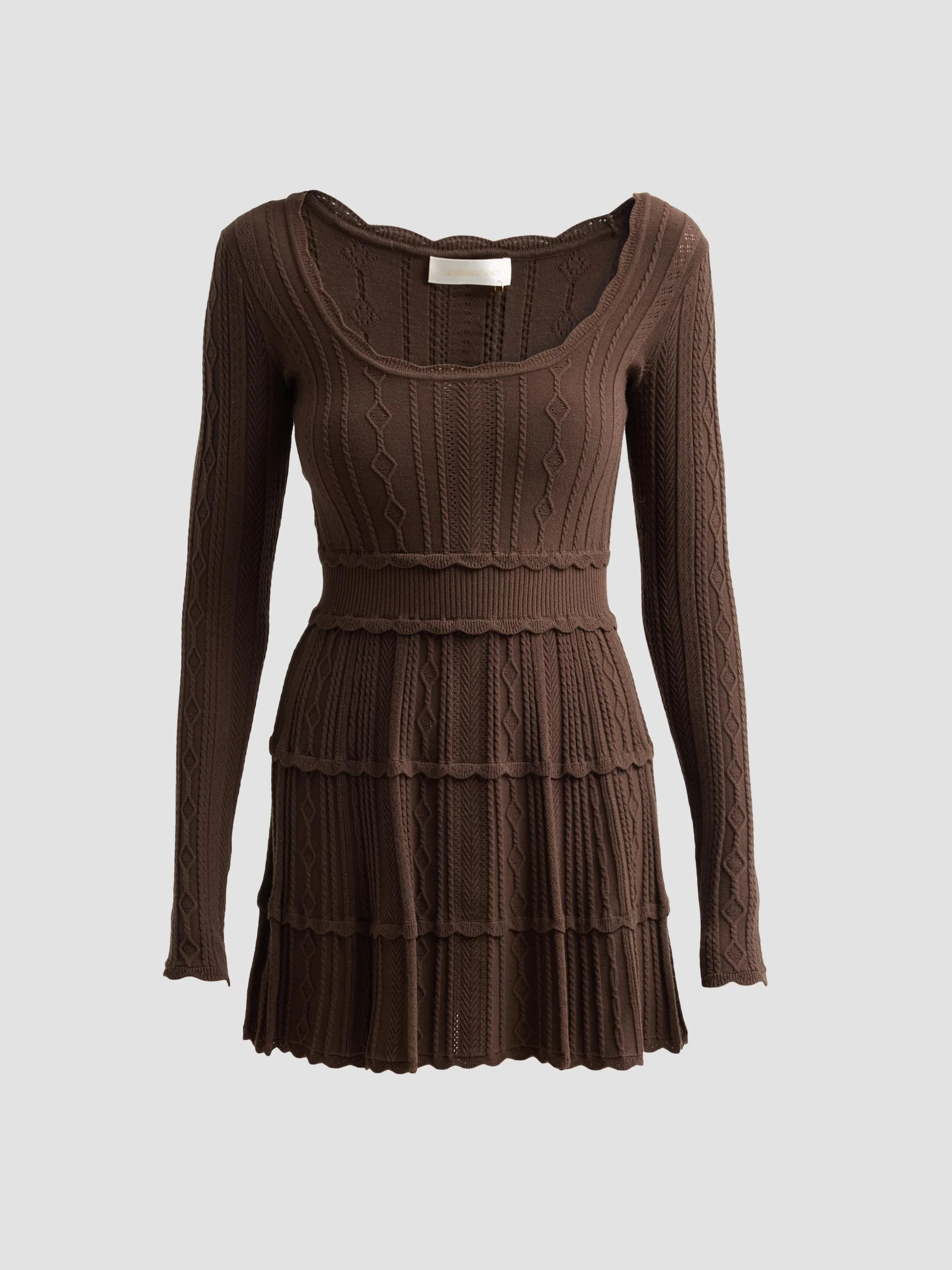 Women's Lunelle Pointelle Knit Mini Dress - Campfire Cacao - 1