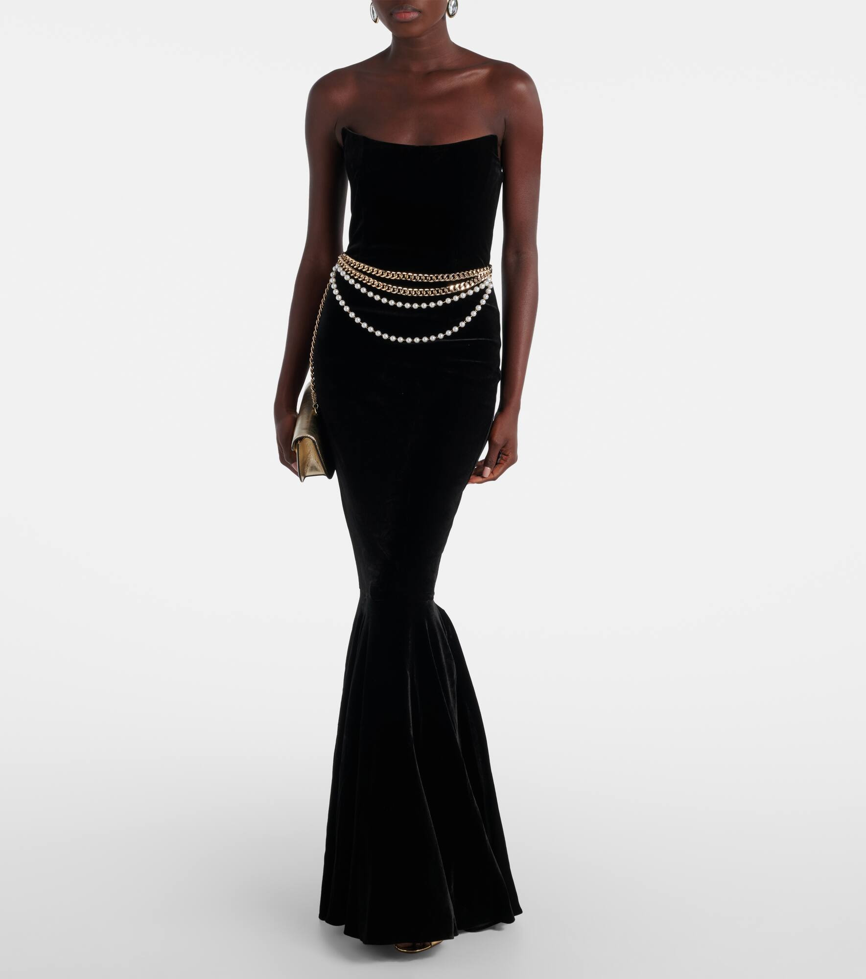 Chain-detail corset gown - 2