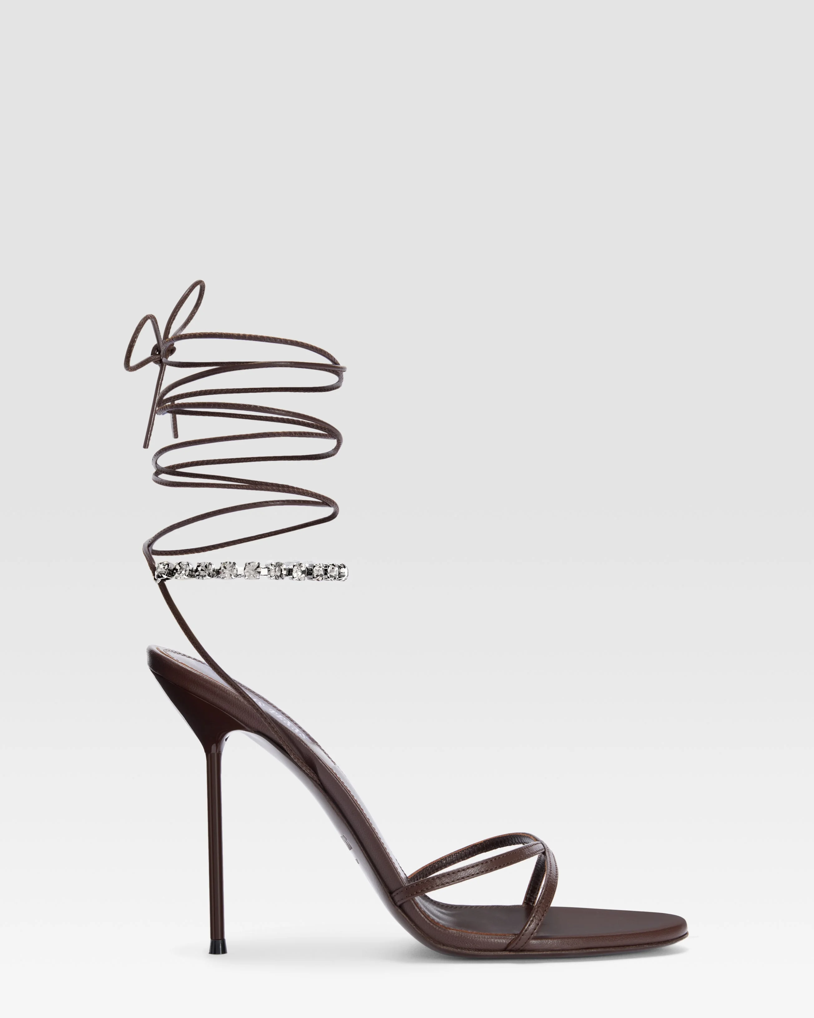 NAPPA LEATHER SANDAL WITH CRYSTALS - 1