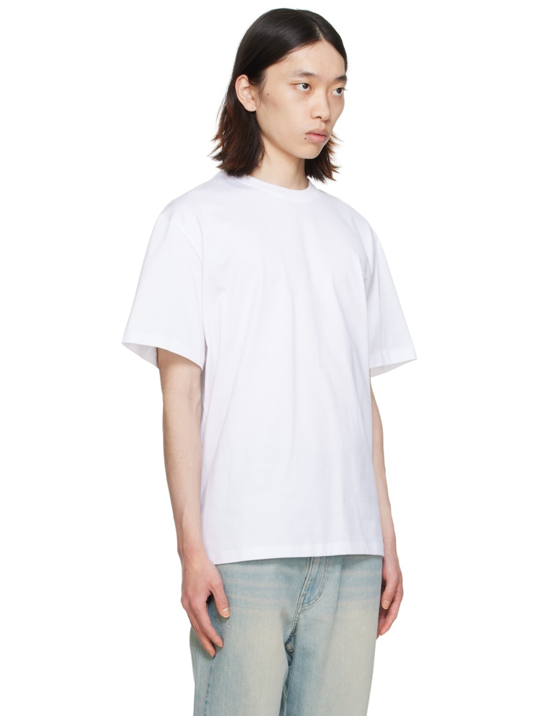White Embossed T-Shirt - 2