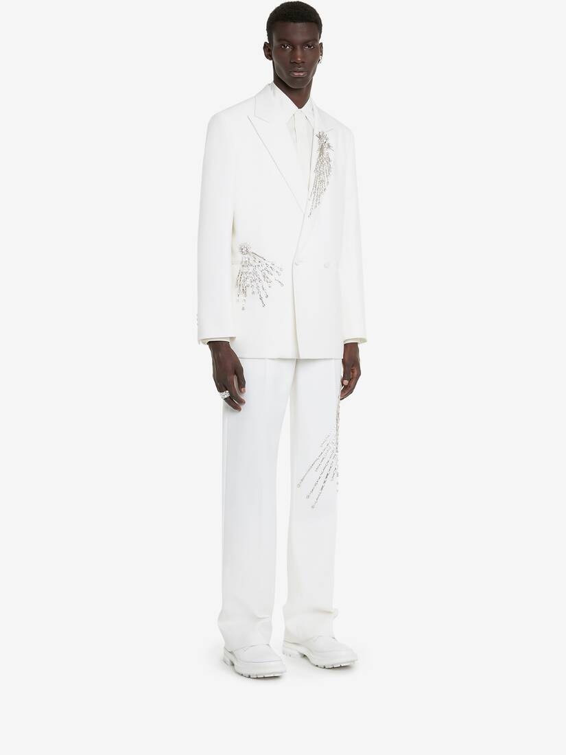 Men's Astral Jewel Double-breasted Jacket in Ivory - 3