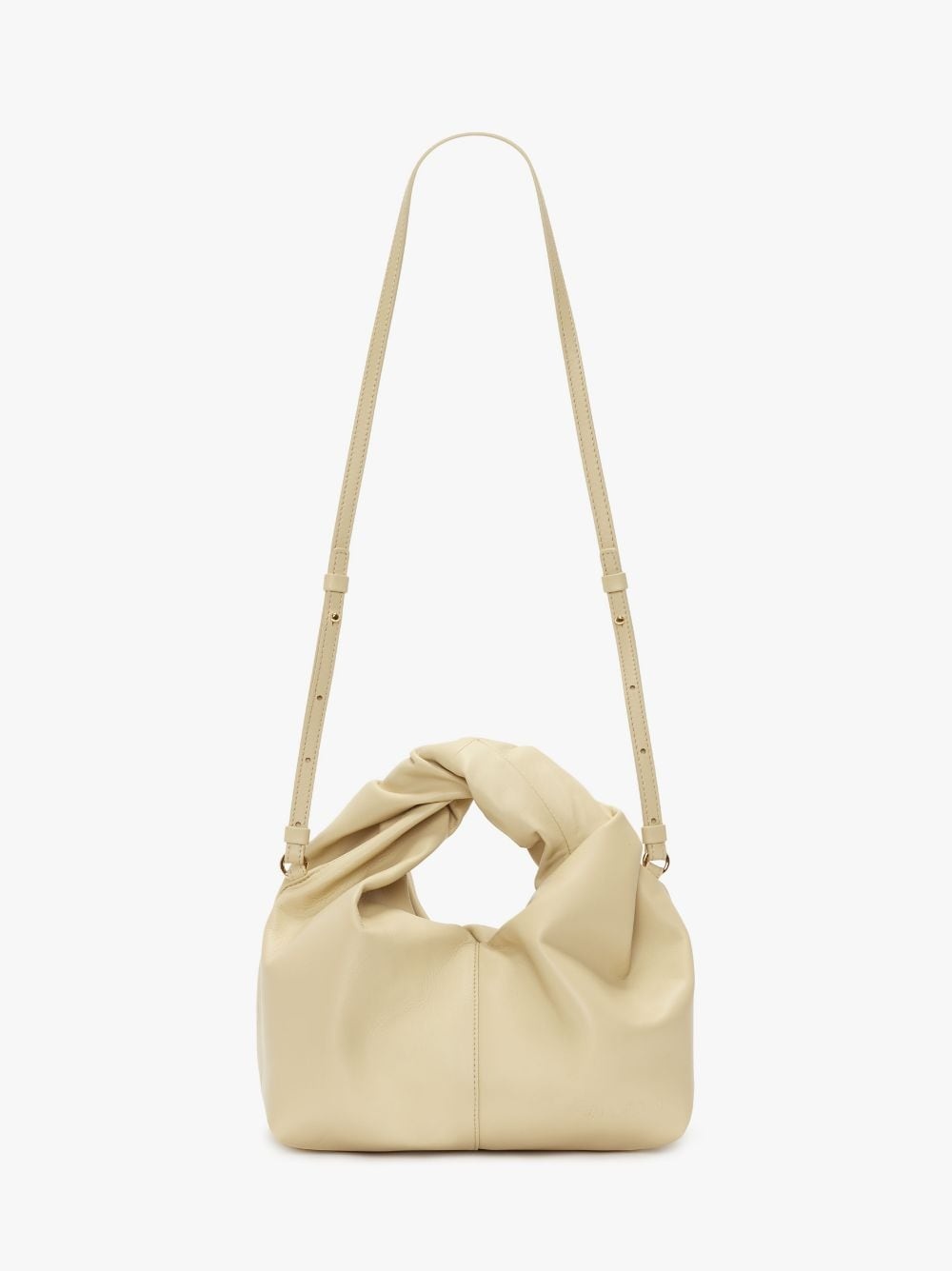 MINI TWISTER HOBO WITH STRAP - LEATHER CROSSBODY BAG - 5