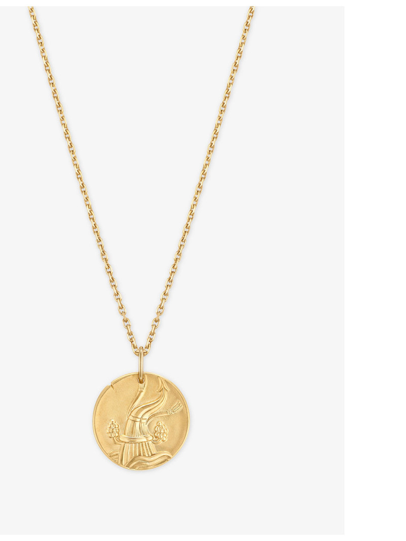 Zodiaque Aquarius 18ct yellow-gold medallion 3