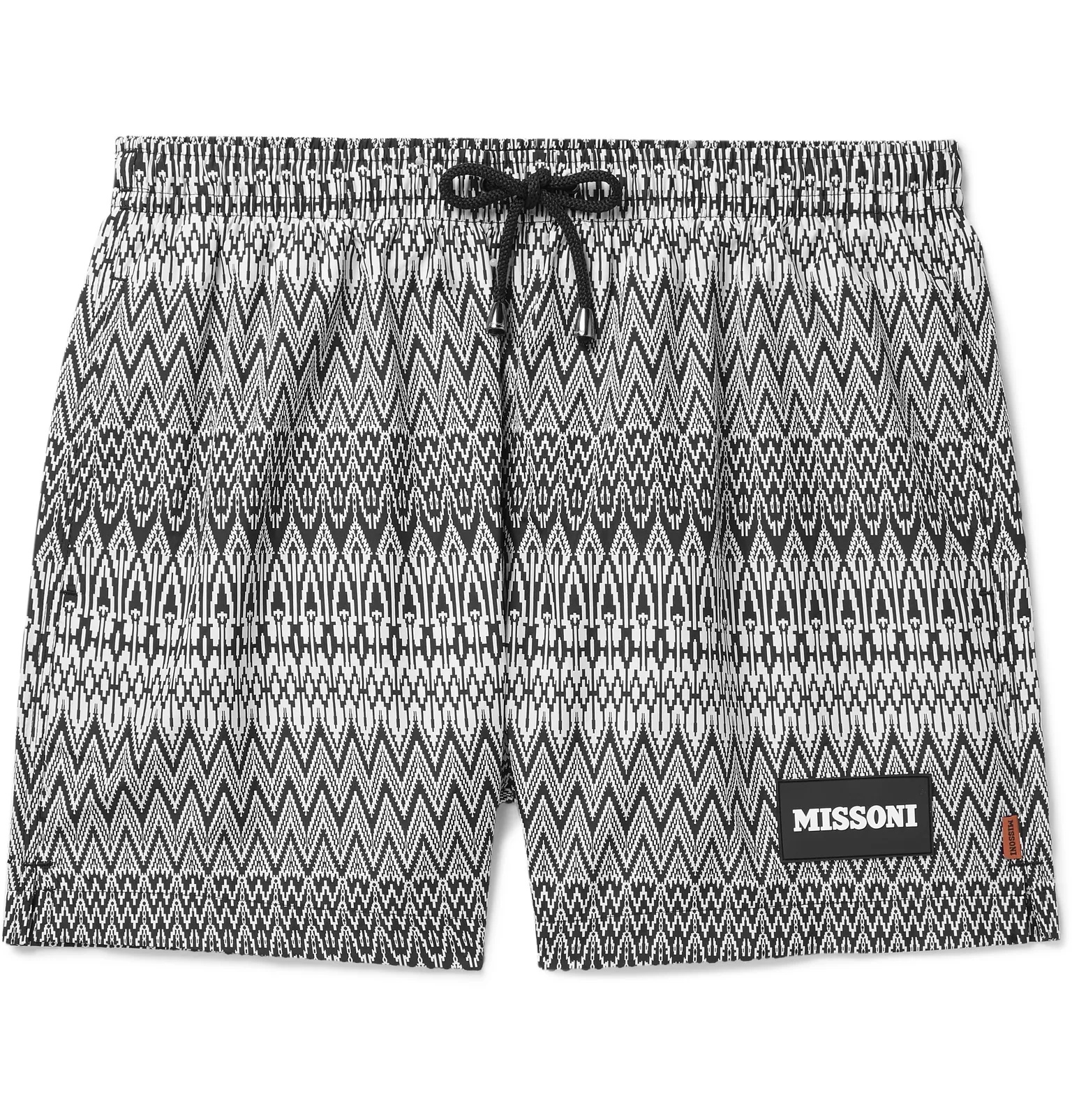 Mid-Length Printed Swim Shorts - 1